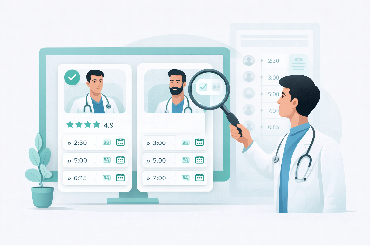 عرض الدكاترة والمواعيد المتاحة